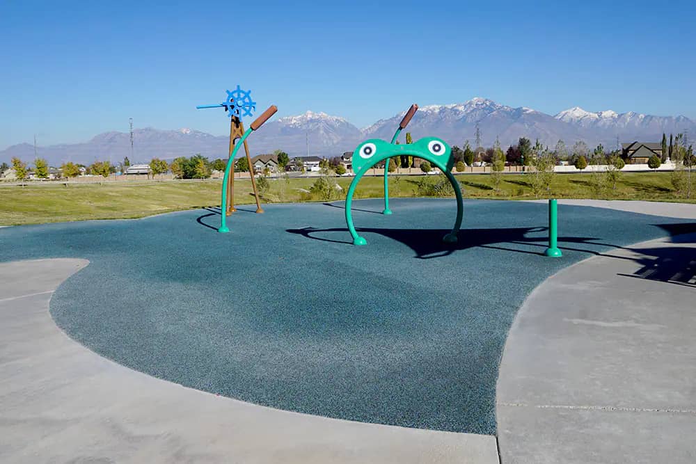 Western Springs Park Splashpad in Riverton.