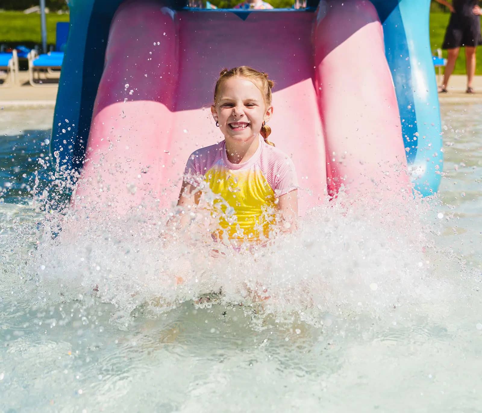 Water-play area and slides at Tropicanoe Cove in Lafayette.