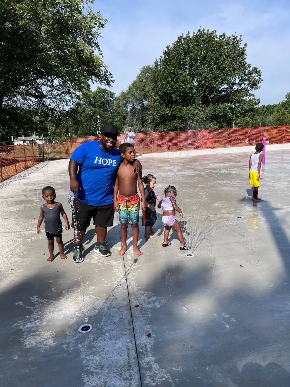 Children's splash area at Hawthorn Park.