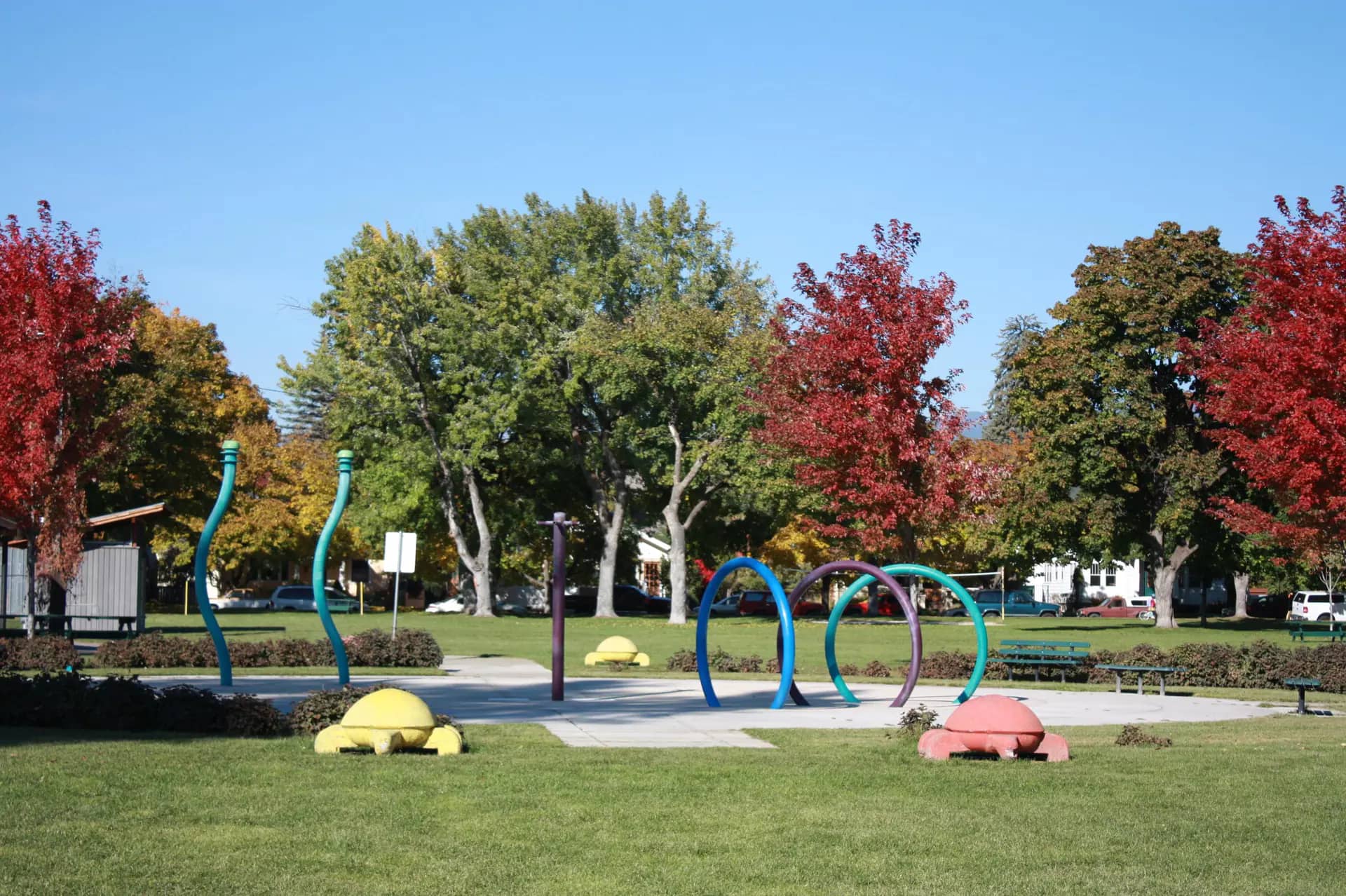Bonner Park splash deck in Missoula.