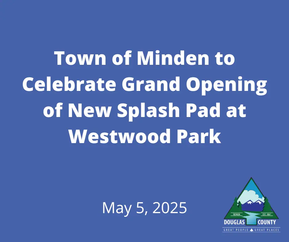Promotional image for the Westwood Park splash pad in Minden.