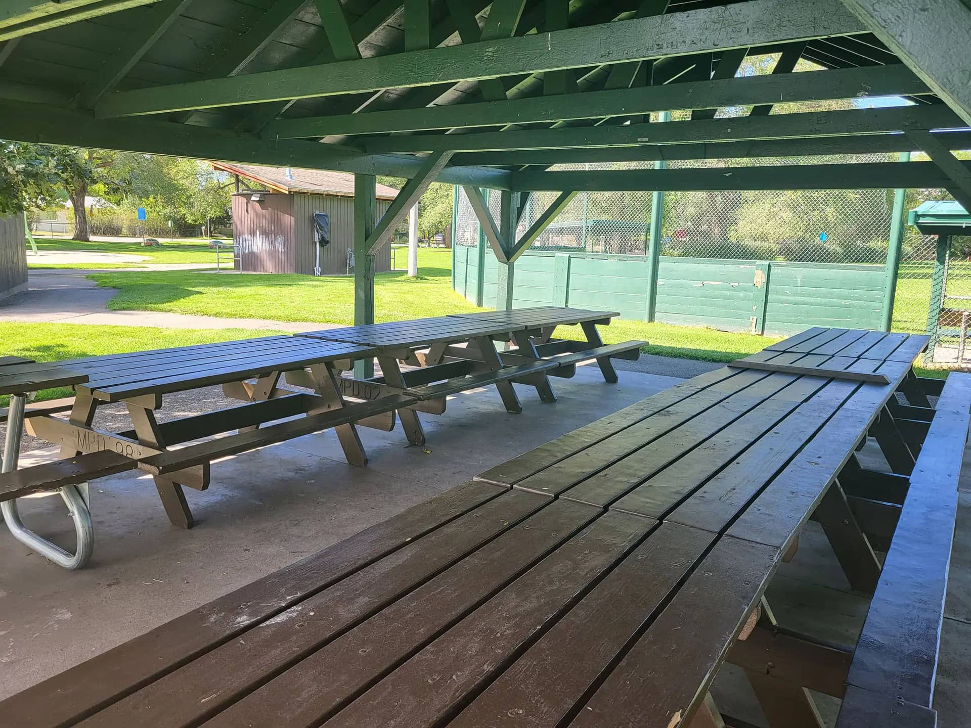 Franklin Park shelter area at Franklin Park in Missoula.