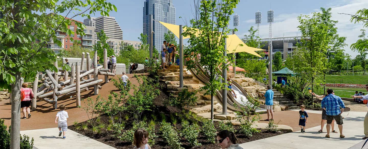 Adventure playground at Smale Riverfront Park