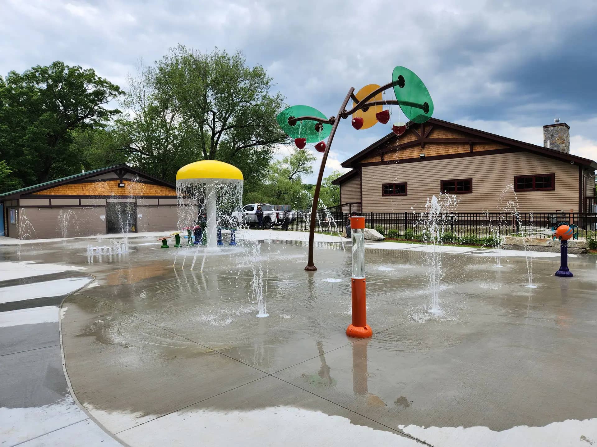 White Park splash pad in Concord, New Hampshire.