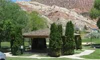 West Canyon Park pavilion and park setting in Cedar City.