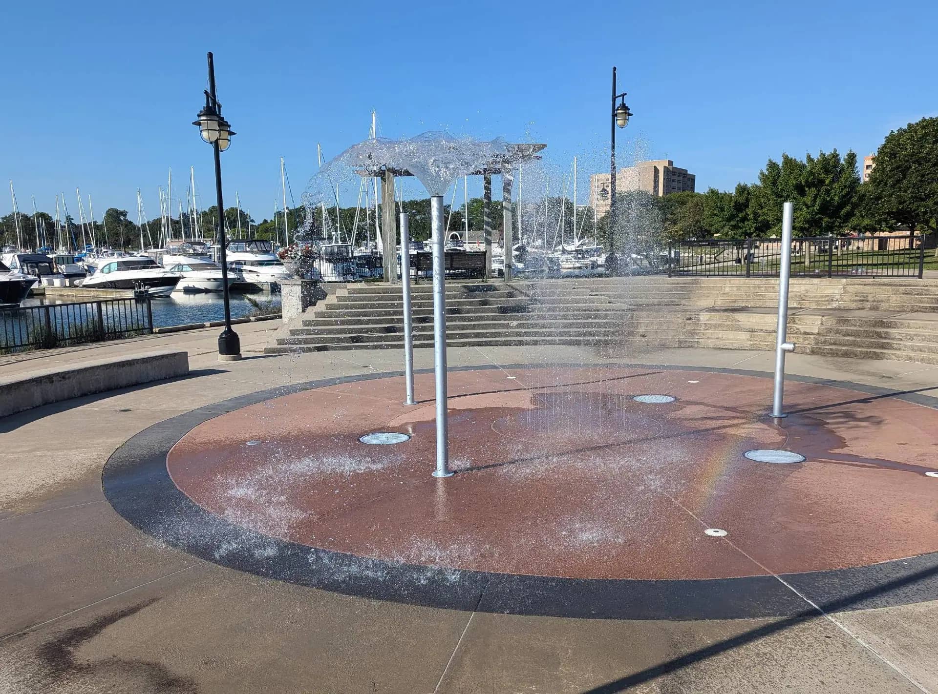 Official Kenosha splash pad image representing Schulte Park splash pad.