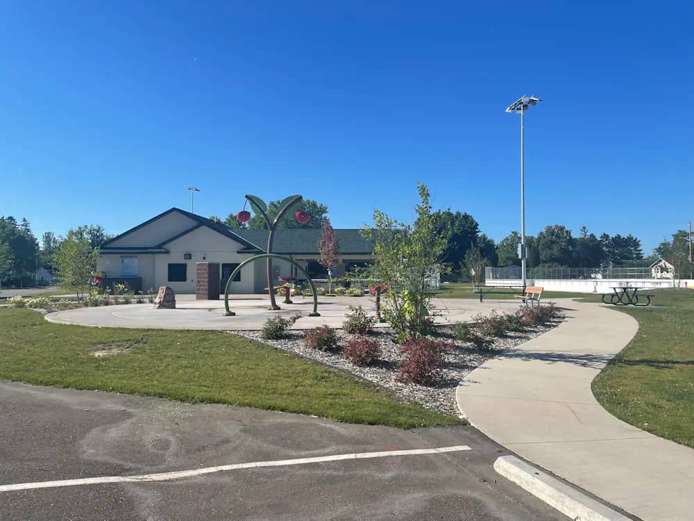 Splash features at the Brainerd Splash Pad.