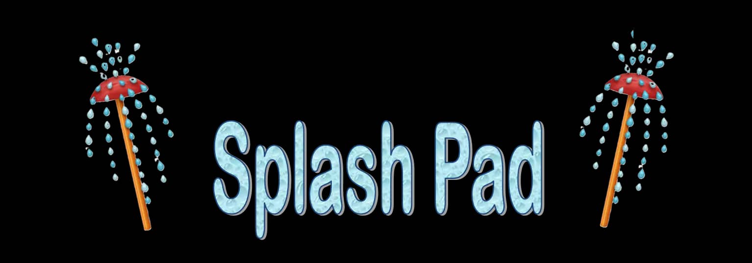 Official concept graphic for the Dover Park Splash Pad and Community Center project in Dover, Delaware.