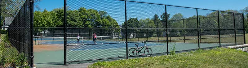 Tennis courts at Greenwood Park.