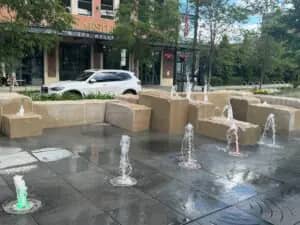 Midtown Plaza splash pad in downtown Carmel.
