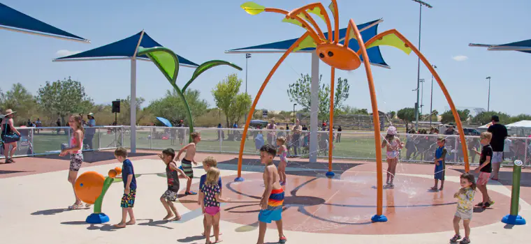 Purple Heart Splash Pad in Tucson.