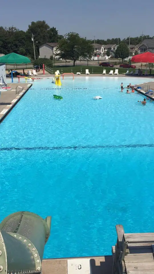 Water-play and pool area at Katelman Water Park in Council Bluffs.