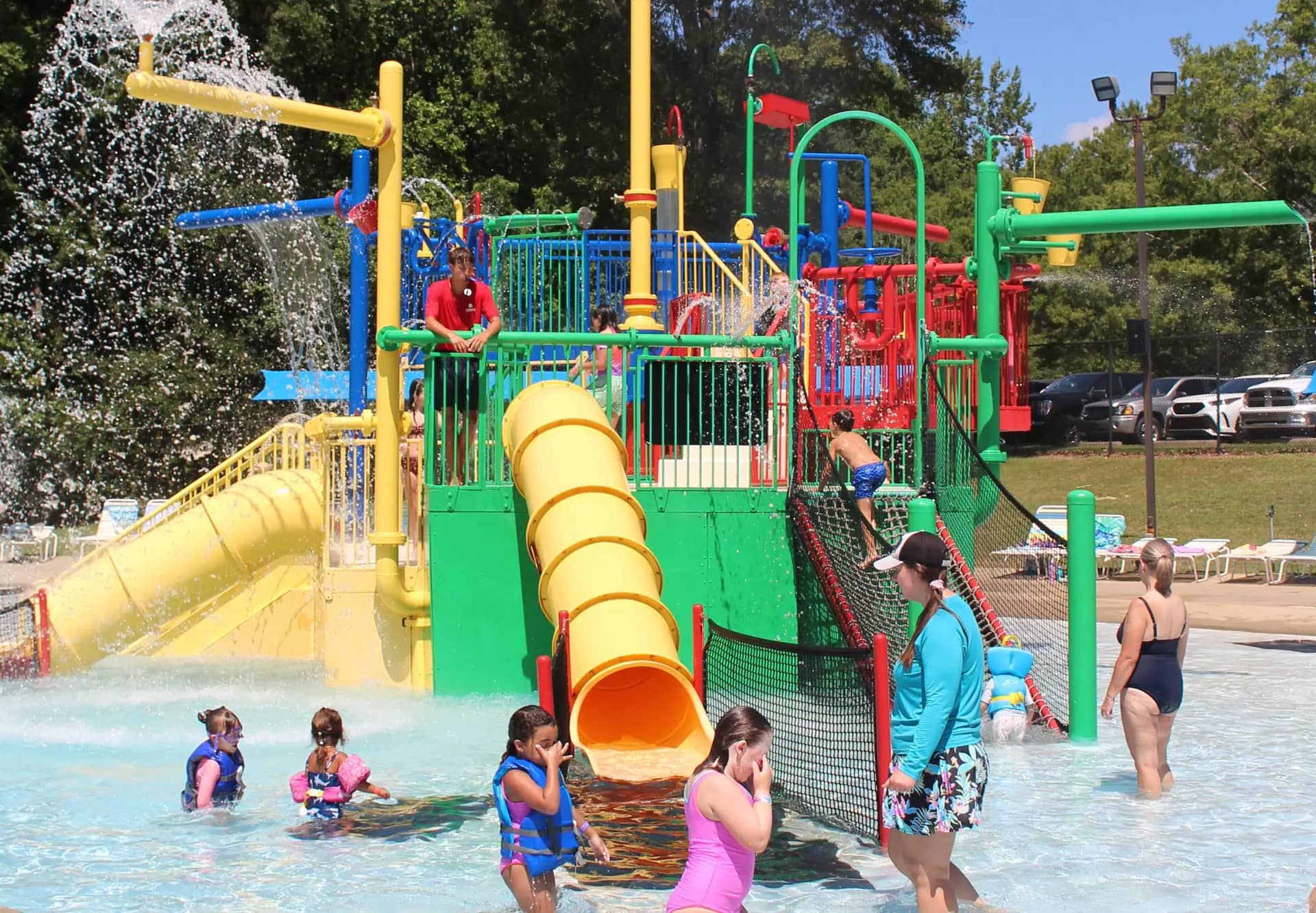 Splash play area at Discovery Island Waterpark.