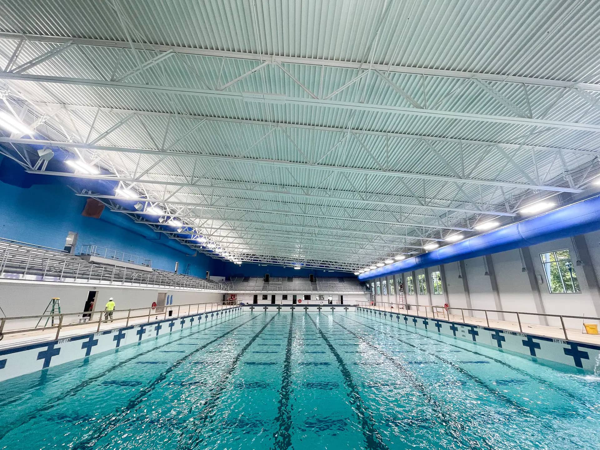 Outdoor Splash Down Park area at Hampton Virginia Aquaplex with water-play features.