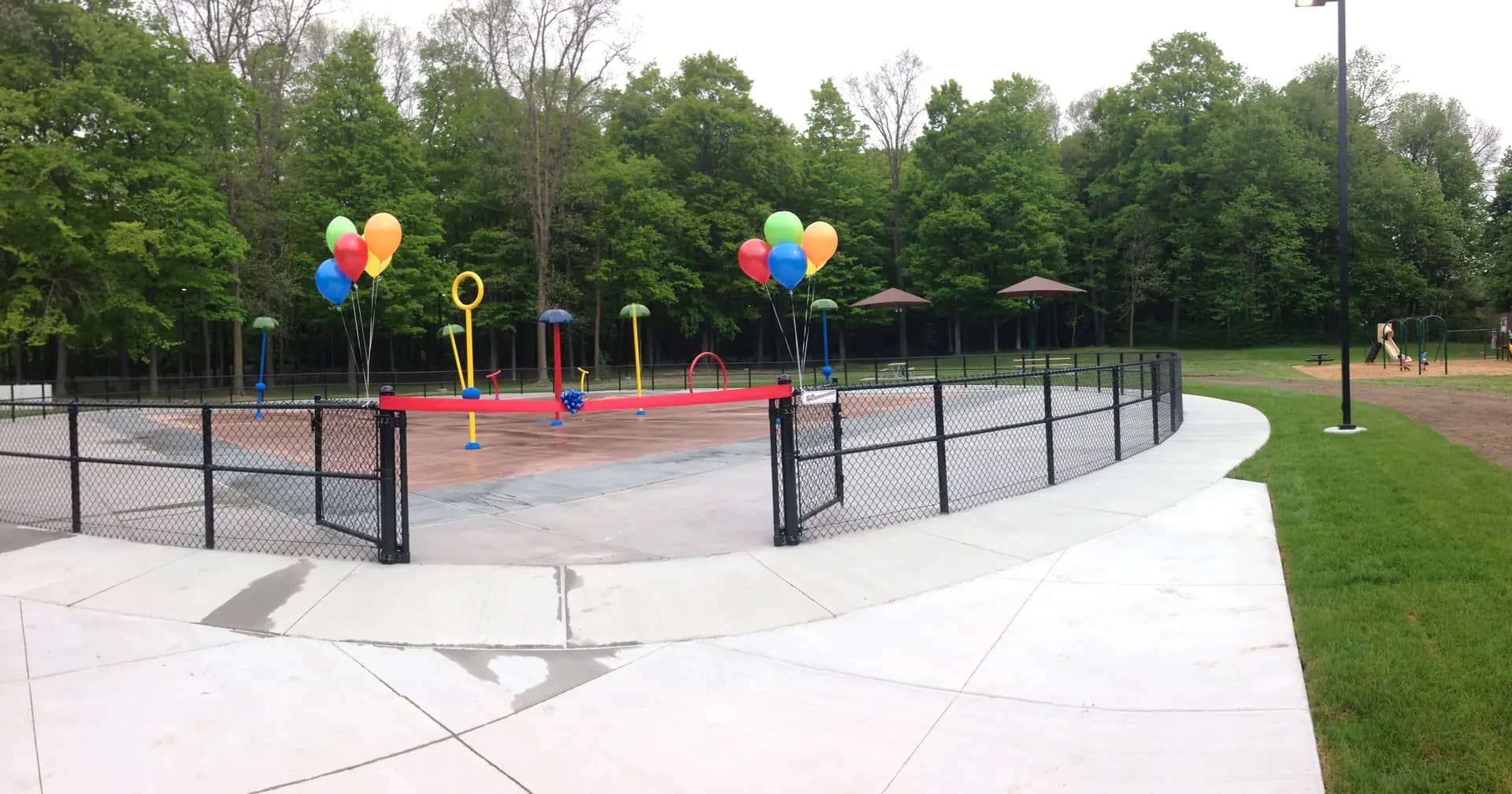 Splash pad at Camillus Park in Camillus, New York.