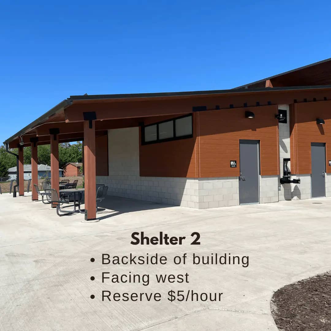 Second shelter at Waterworks Park in Grimes.