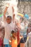 Kids splash area at Kirkpatrick Sprayground in Nashville.