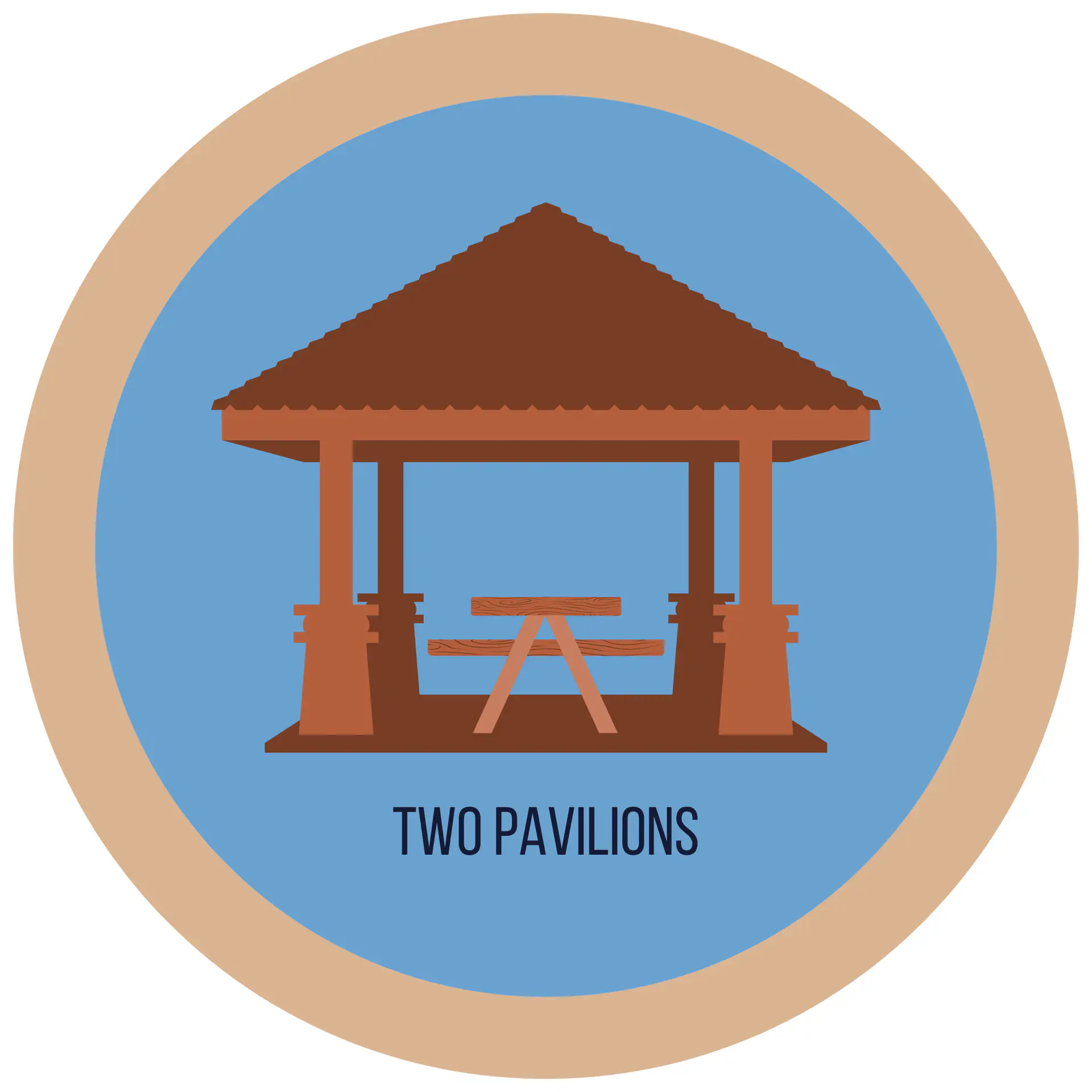 Pavilion area at Christiansburg Huckleberry Park.