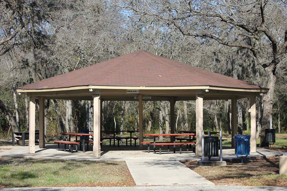 Pavilion area at Martin Luther King Park in San Antonio.