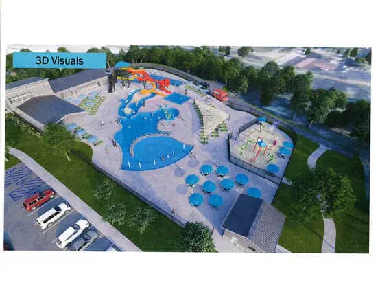 Marilla Pool aquatic area at BOPARC in Morgantown with family water-play features and splash-pad access.